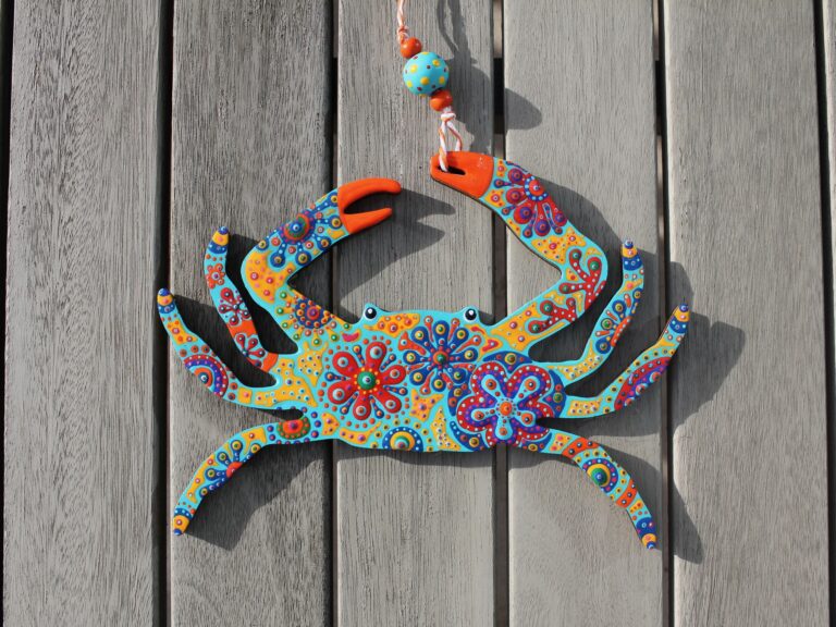 Crab hanging Large (Turquoise) - Image 2