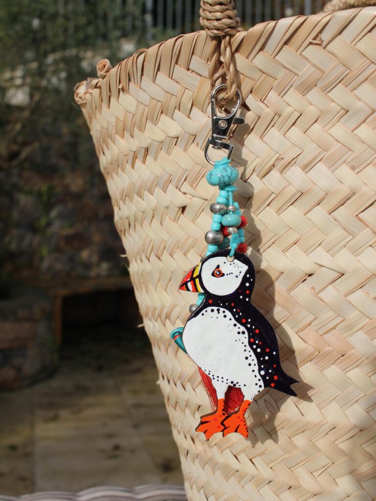 Puffin Bag Charm (Turquoise) - Image 3