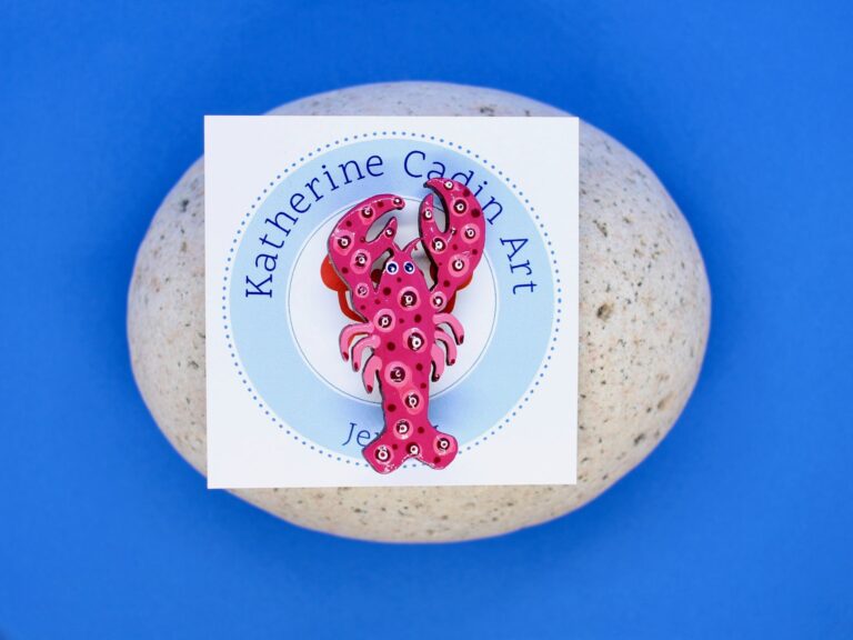 Lobster Brooch (Dark Pink) - Image 3