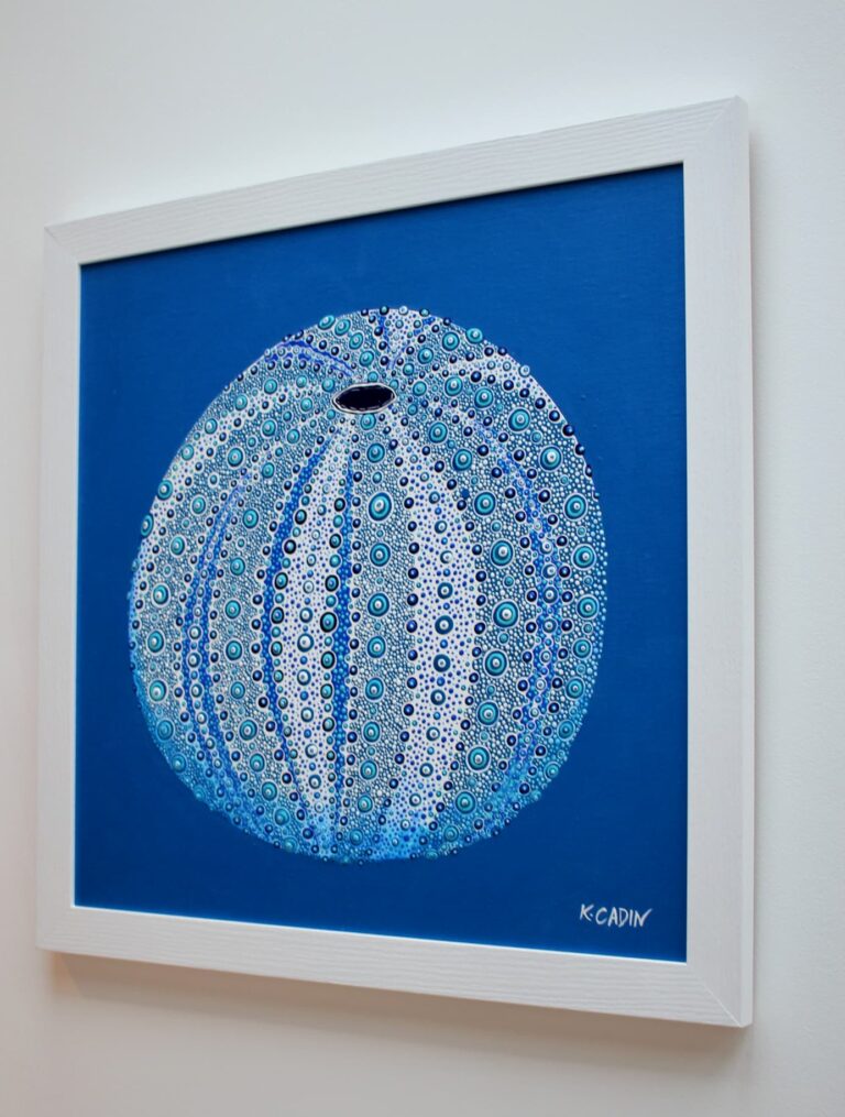 Painting- Large Blue sea urchin - Image 5