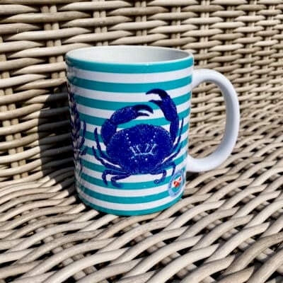 Seymour Shore Crab large Ceramic mug - Katherine Cadin Art